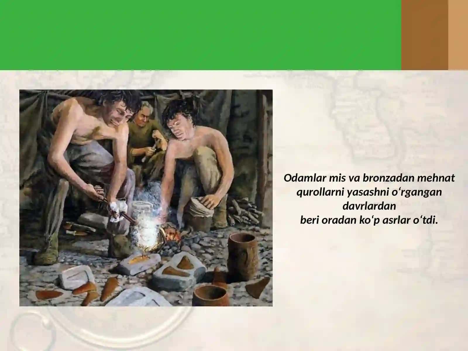 6-sinf Tarix fanidan Temir asriga o'tish davrida O'rta Osiyoning rivojlanishi dars taqdimot 2