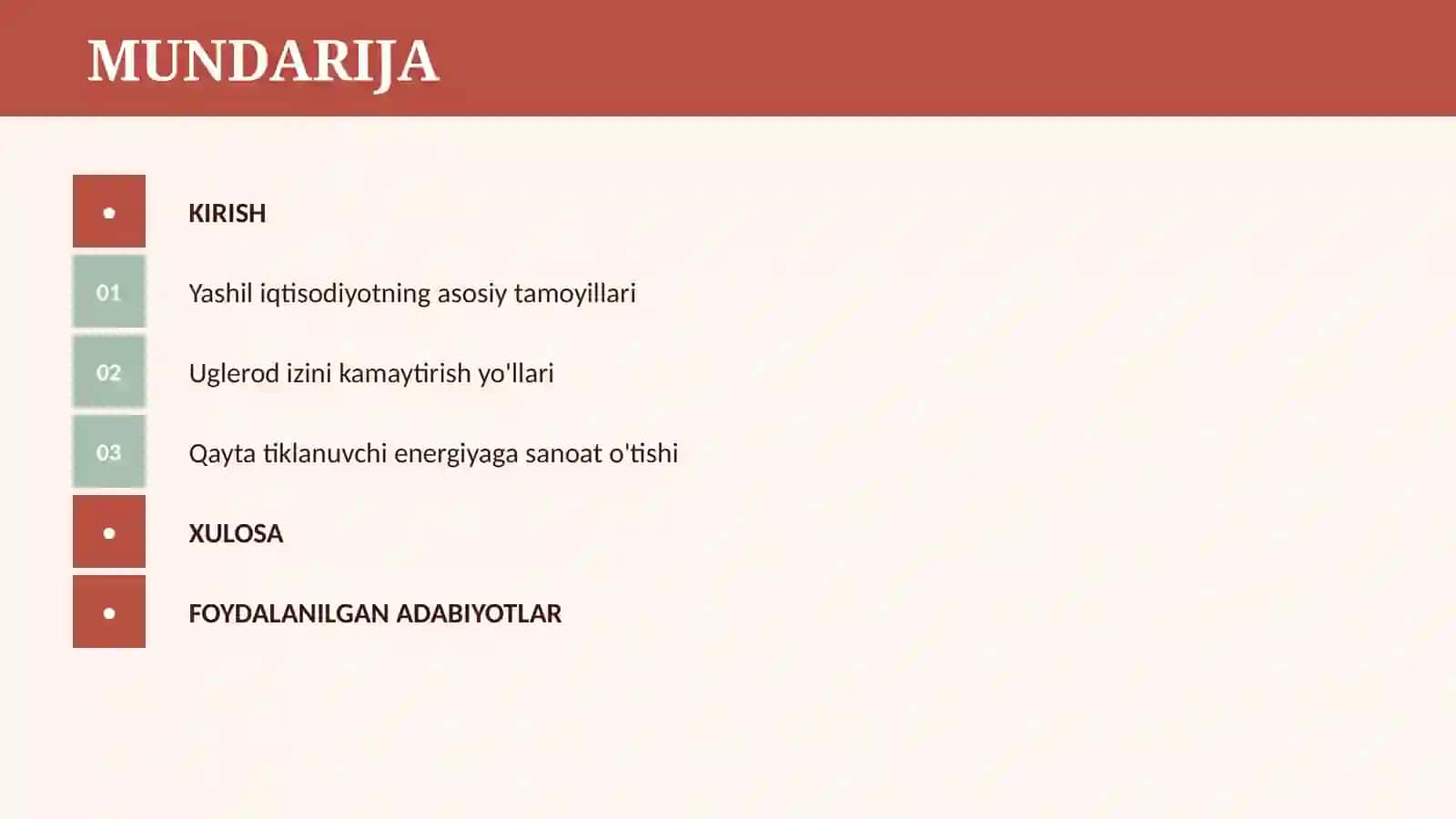 YASHIL IQTISODIYOTGA O’TISH STRATEGIYASI 2
