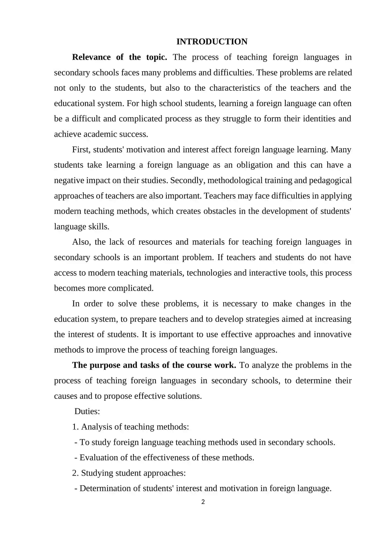 THE CHALLENGES OF TEACHING FOREIGN LANGUAGES IN DIVERSE HIGH SCHOOL CLASSROOMS 2