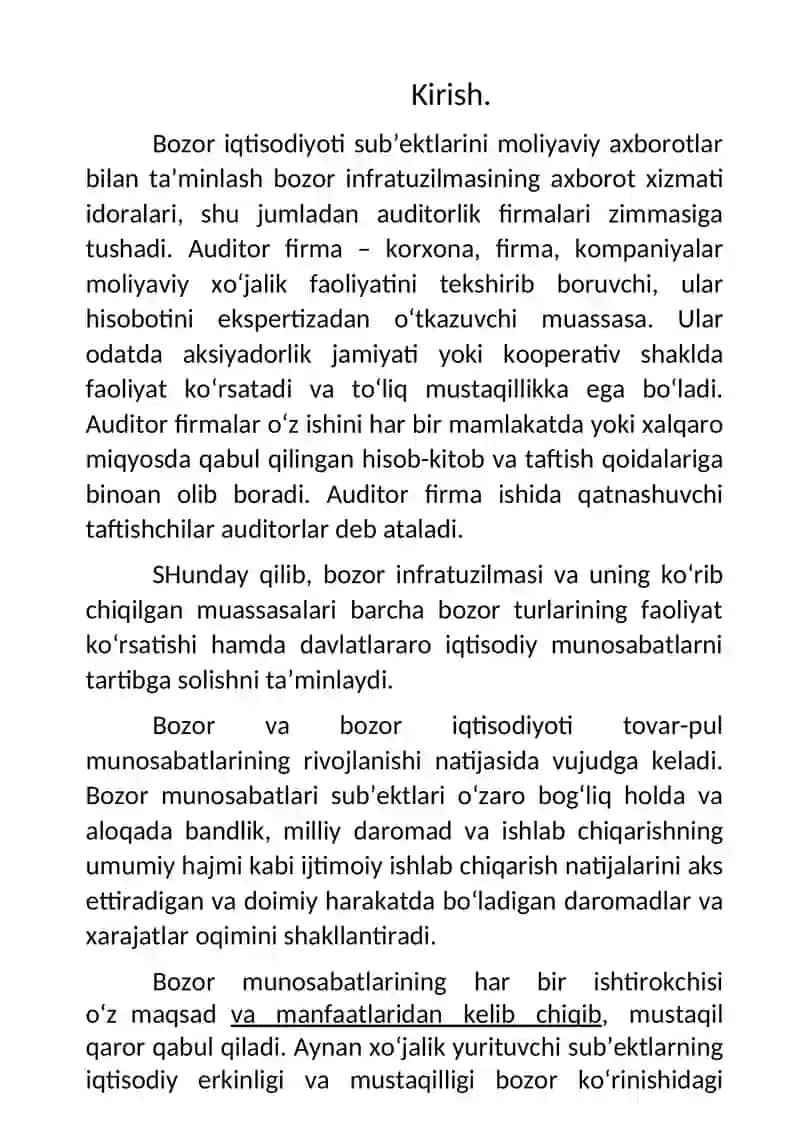Bozor infratuzilmasi va uning unsurlari 2