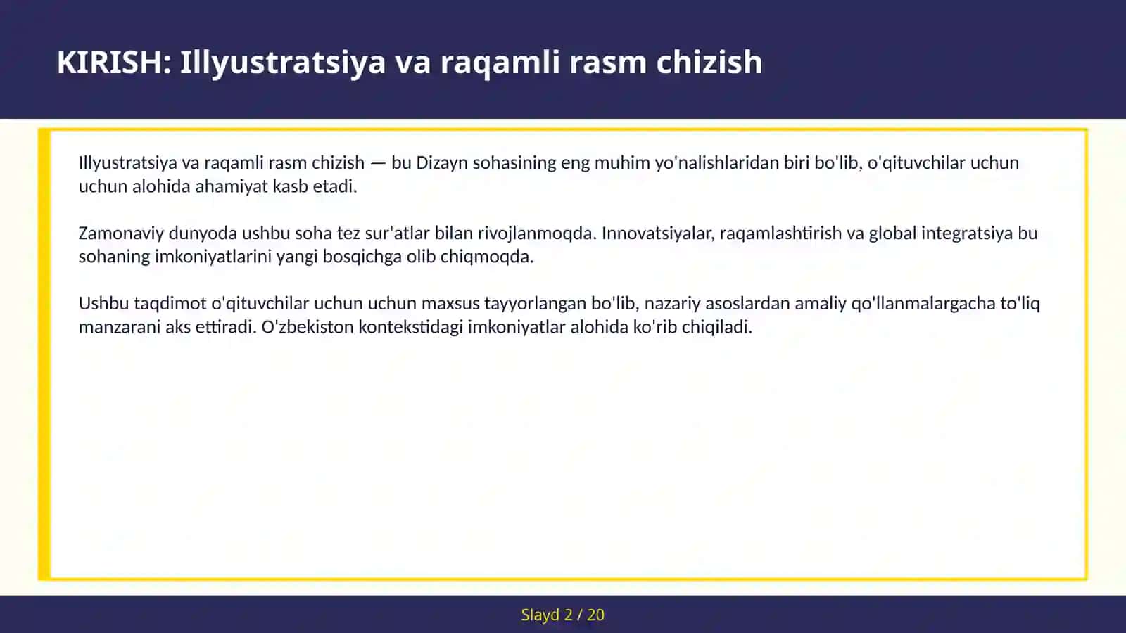 Illyustratsiya va raqamli rasm chizish 2