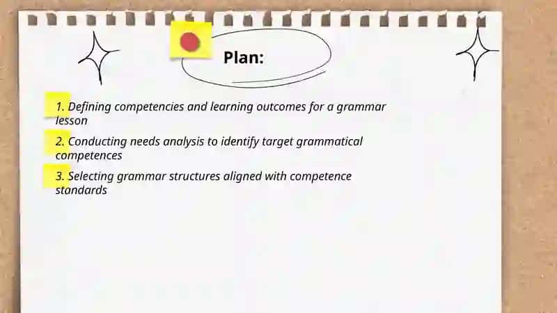 Creating a grammar lesson plan using the competence-based approach 2