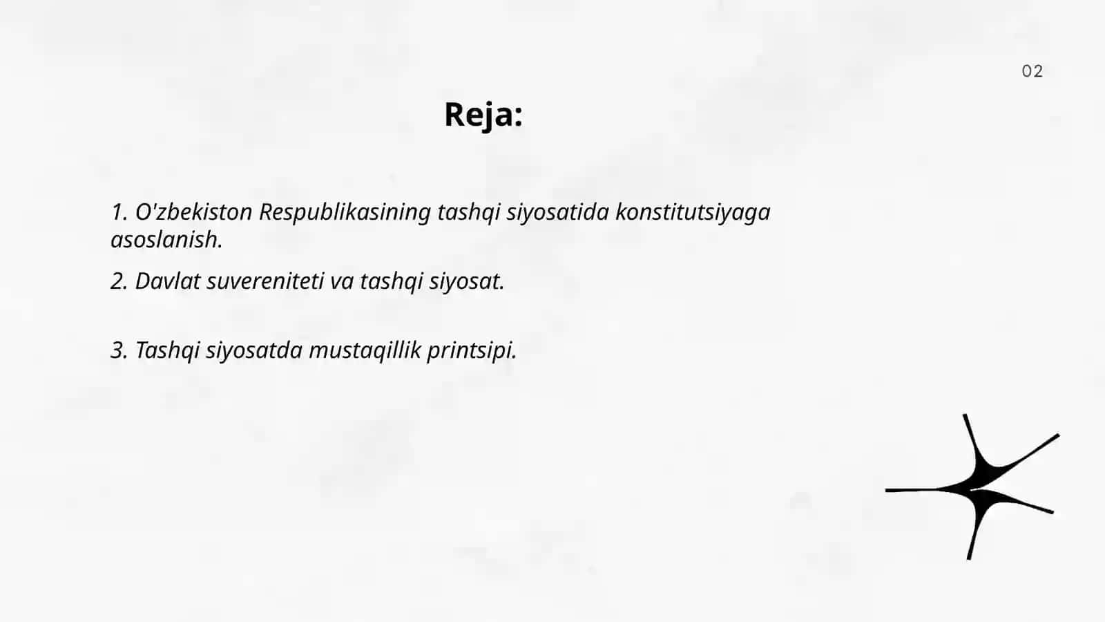 O'zbekiston Respublikasi tashqi siyosatining konstitutsiyaviy asoslari 2