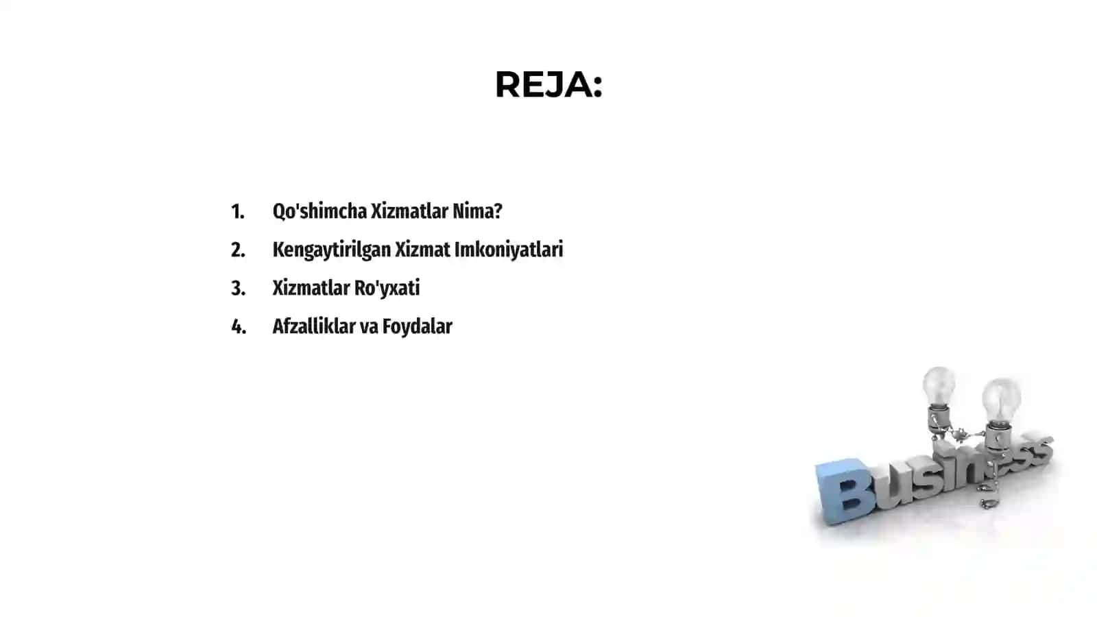 Qo'shimcha Xizmatlar 2
