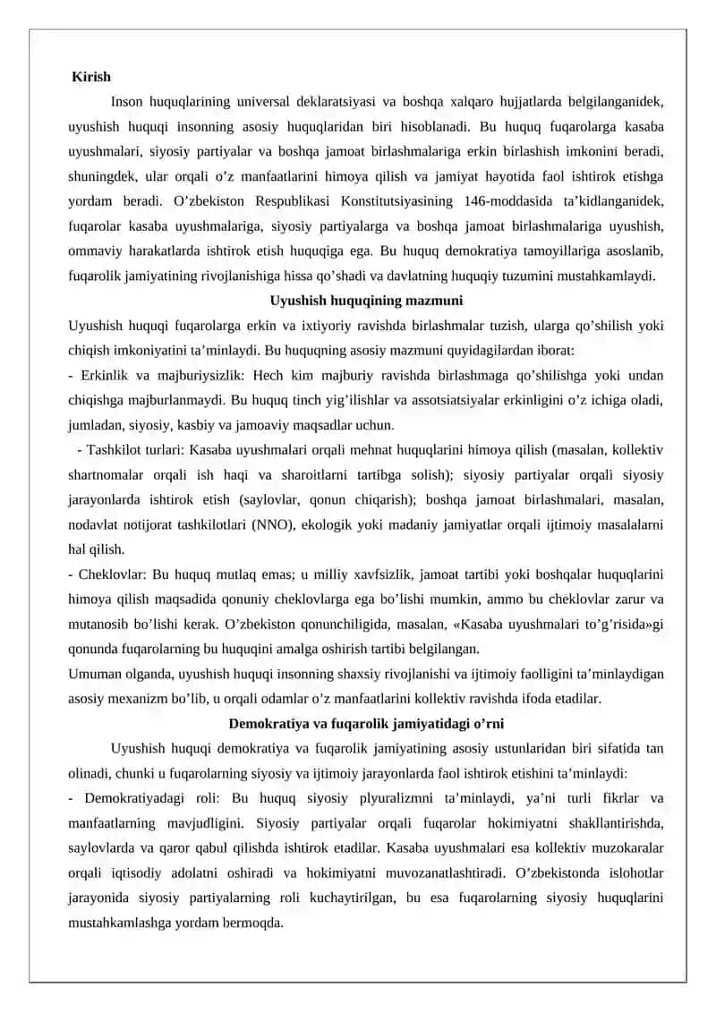 Uyushish huquqi 2