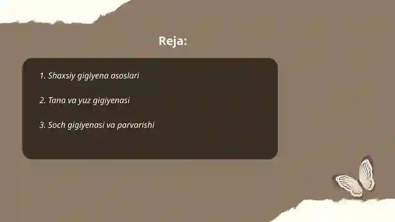 Shaxsiy gigiyena asoslari 2