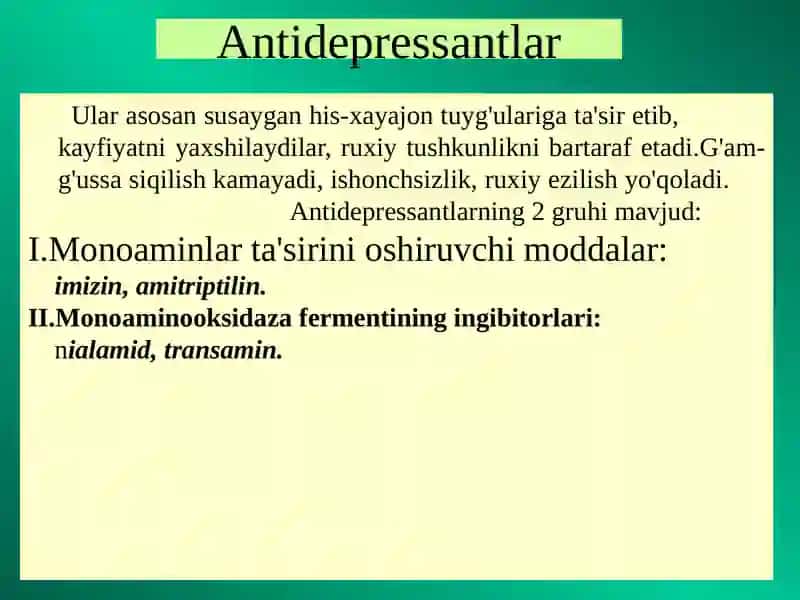 Antidepressantlar 2