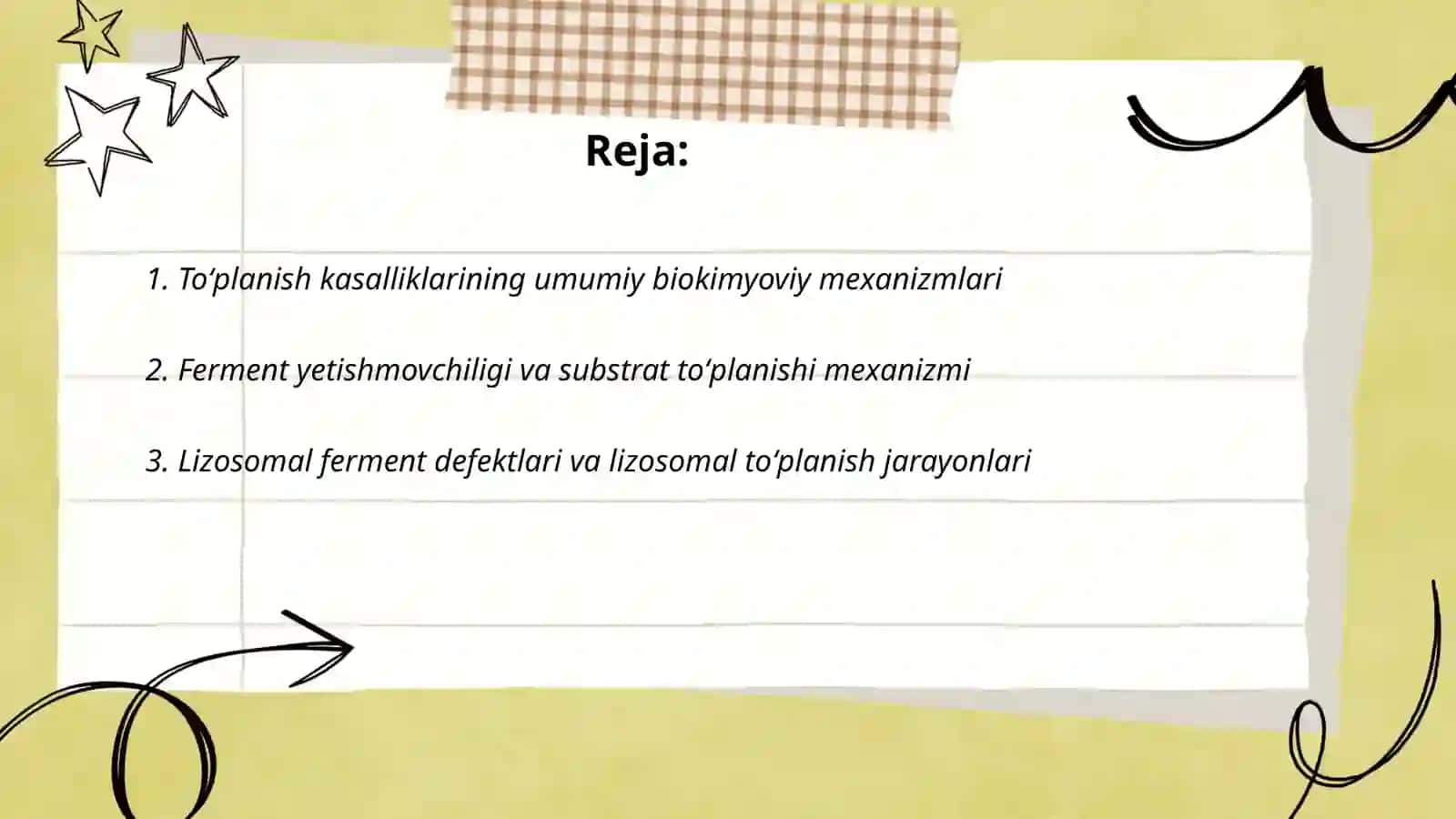 Toʻplanish kasalliklarini biokimyoviy mexanizmlari 2