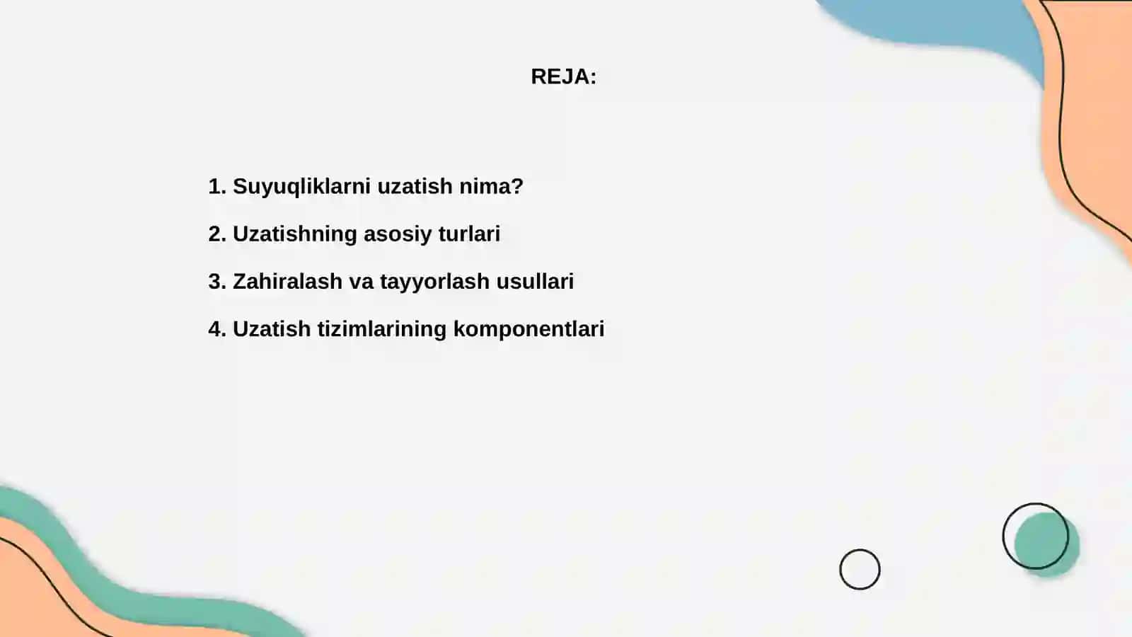 Suyuqliklarni uzatish 2