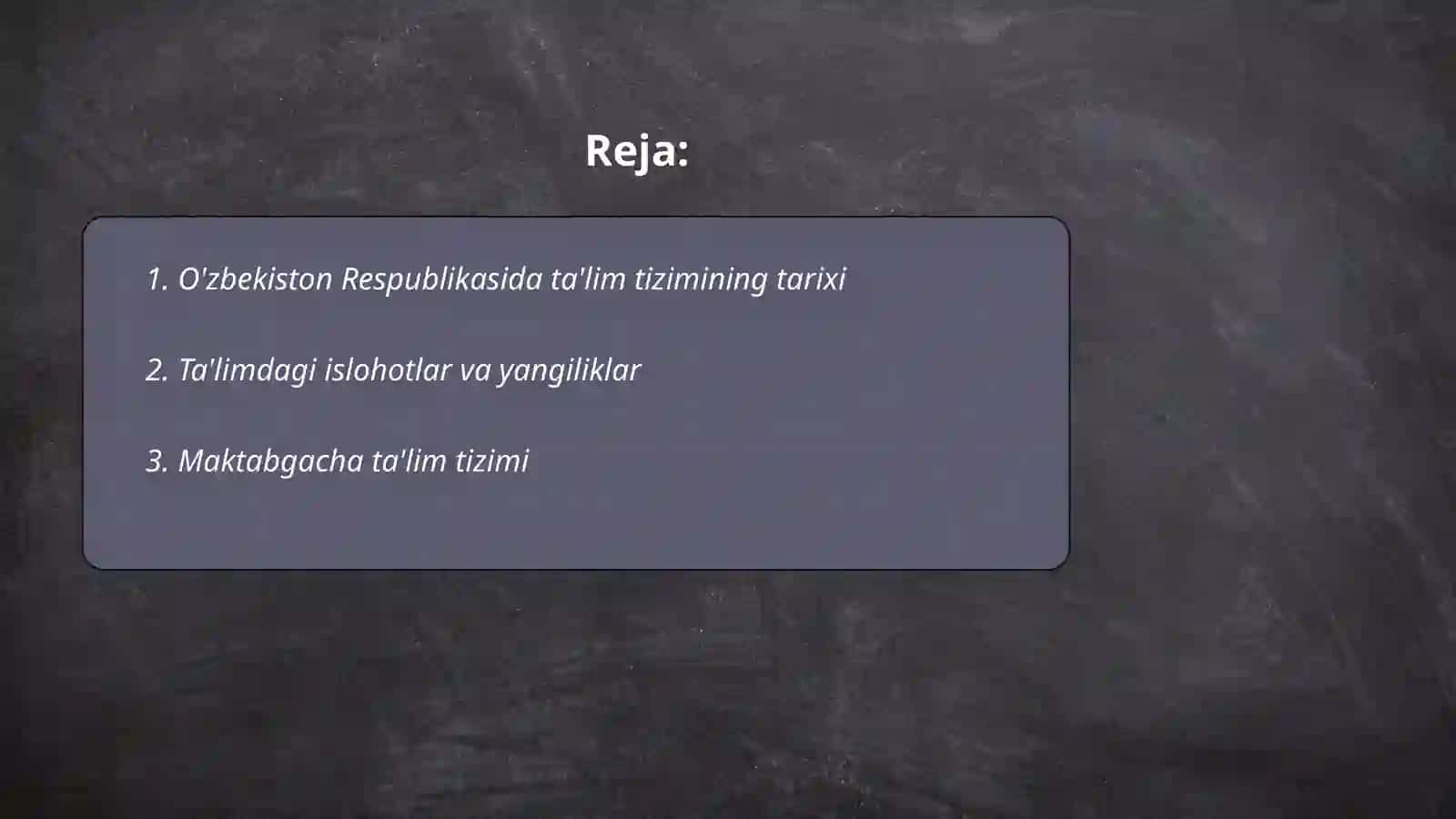 O'zbekiston Respublikasida ta'lim tizmi 2