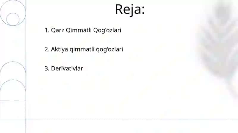 Qimmatli qog'ozlarning turlar 2