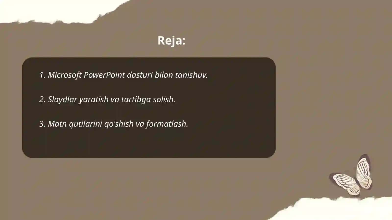 Ms Power Pointda o’rgatuvchi-interaktiv taqdimotlar yaratish 2