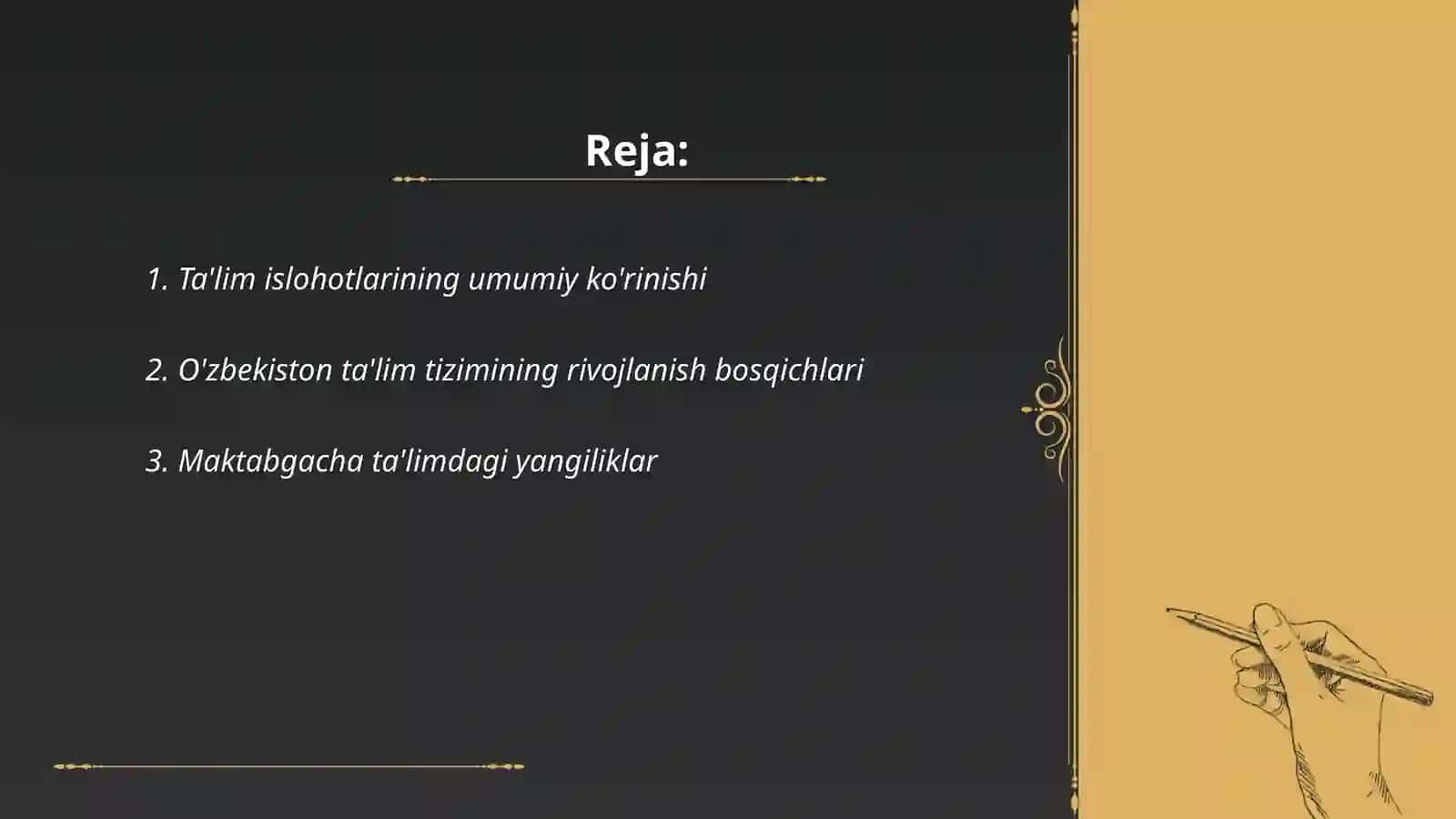 O'zbekiston respublikasida ta'lim islohotlari, rivojlanishi va kamchiliklari 2