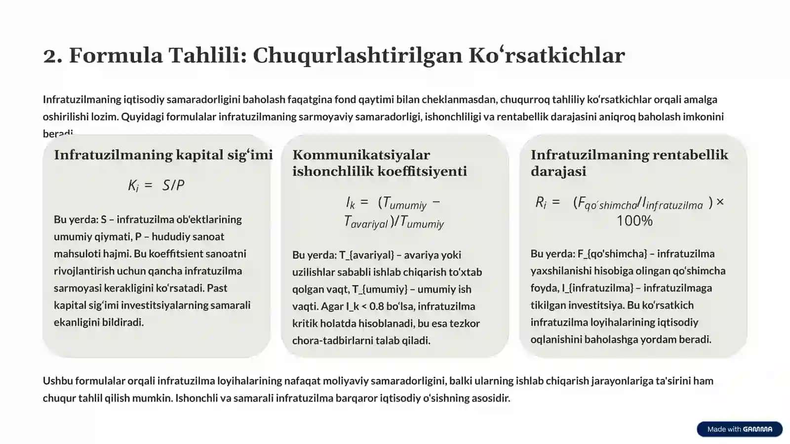 Statistik Tahlil: Makro va Mikro Darajadagi Ko‘rsatkichlar 2