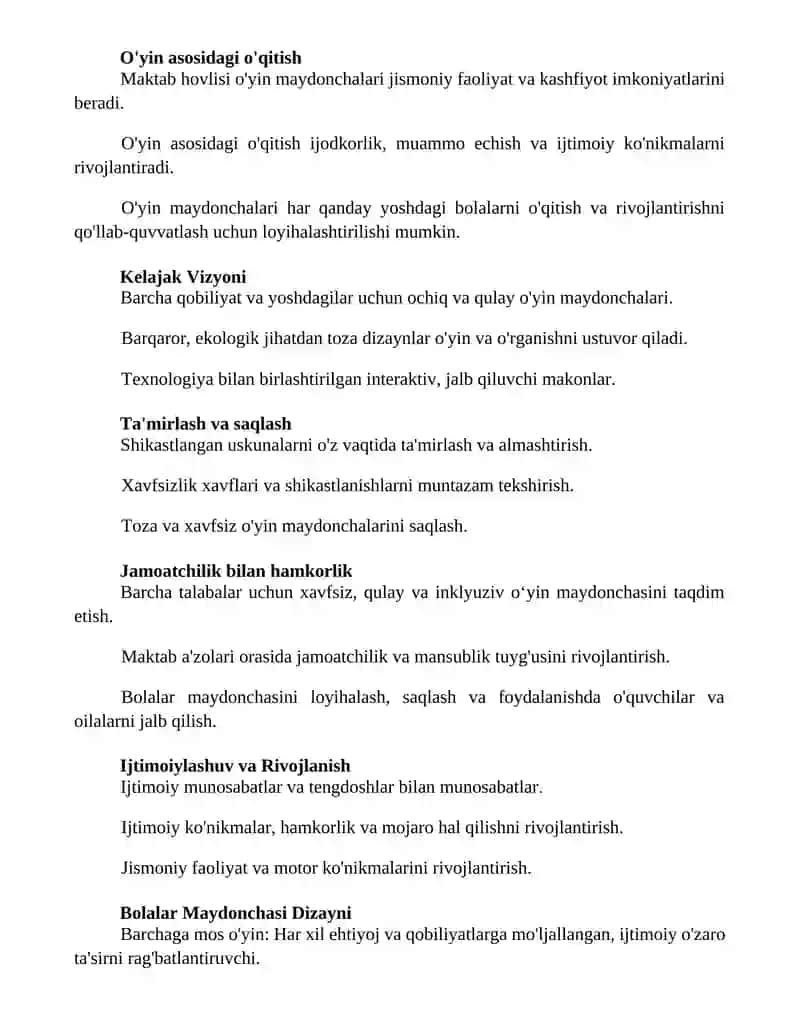 Maktabgach yarimda guruh o'yin maydonchàsi 2