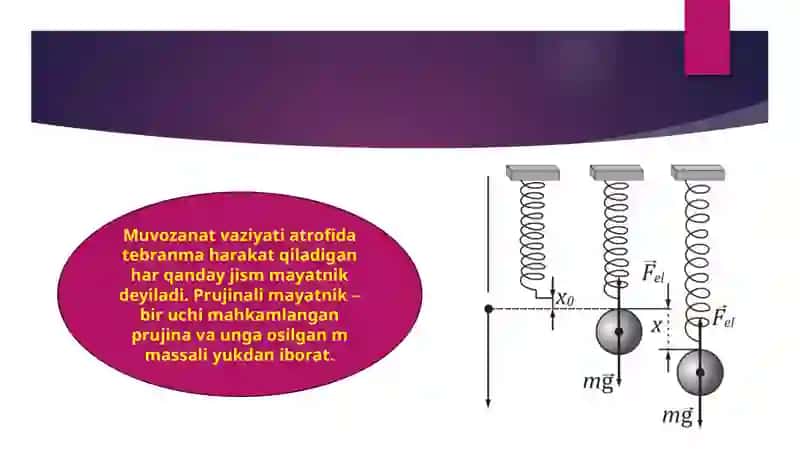 Prujinali va matematik mayatnik 2