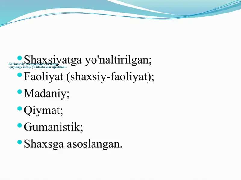 Zamonaviy Pedagogika Yondashuvlari 2