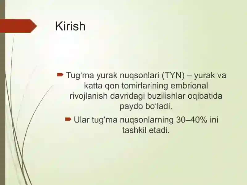 Bolalar xirurgiyasida tug‘ma yurak nuqsonlari 2