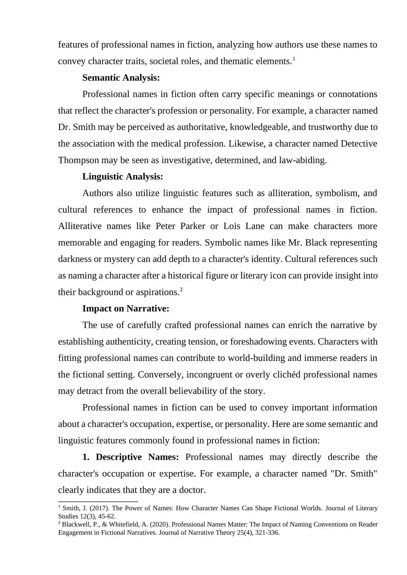 SEMANTIC AND LINGUISTIC FEATURES OF PROFESSIONAL NAMES IN FICTION 2