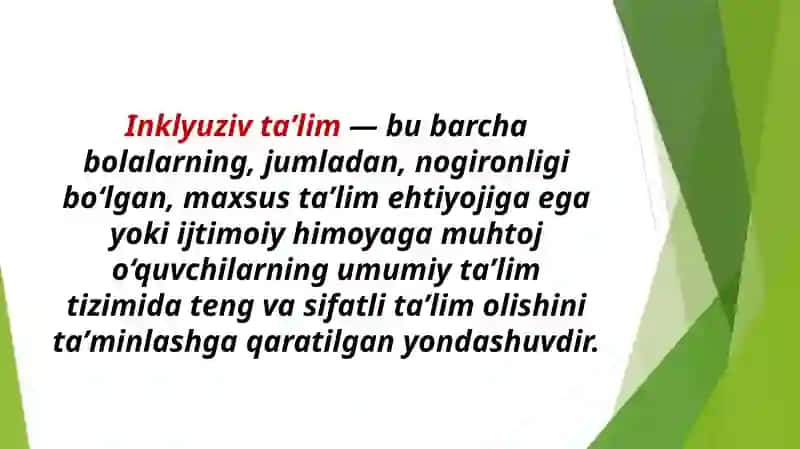 Inklyuziv taʼlimning taʼlim sohasidagi ahamiyati 2