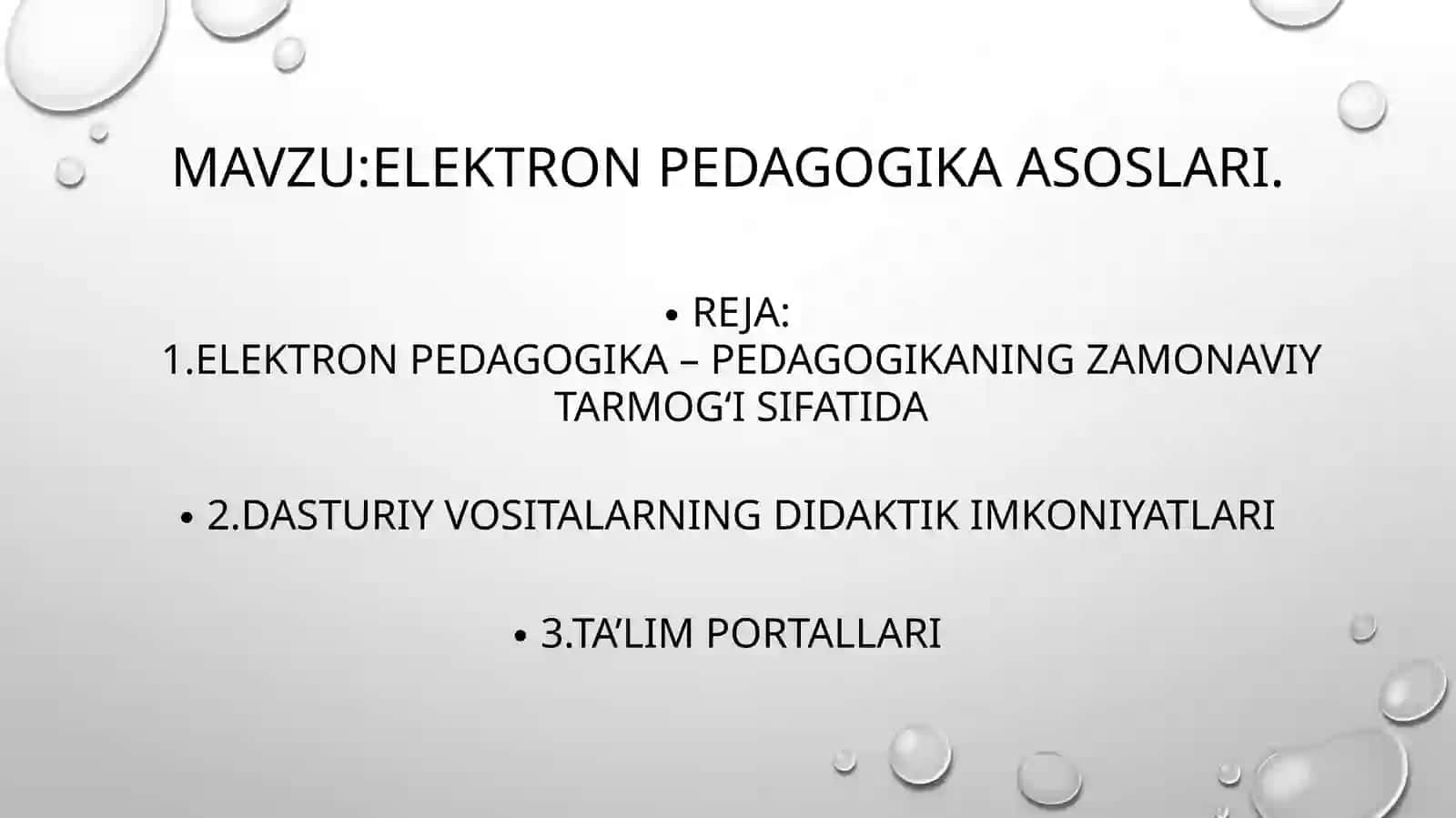 Davlat Universiteti Amaliy matematika va intellektual texnologiyalar Amaliy matematika yo’nalishi 302- Eshimov Navruzning Pedagogika fanidan taqdimoti 2
