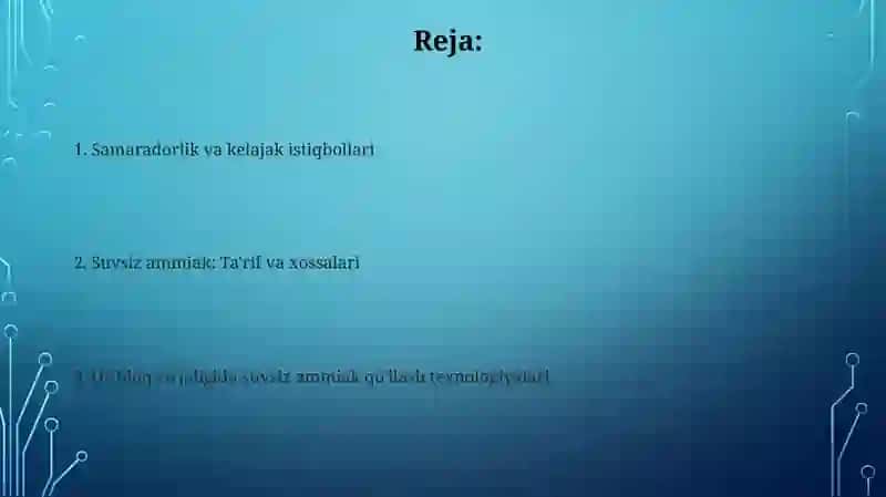 Suvsiz ammiak va undan qishloq xoʻjaligida foydalanish texnologiyasi 2