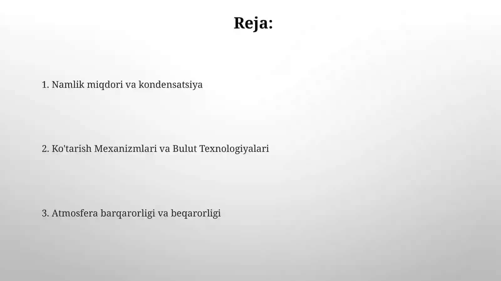 Bulutlarning hosil boʻlishining fizik meteorologik sharoitlari 2