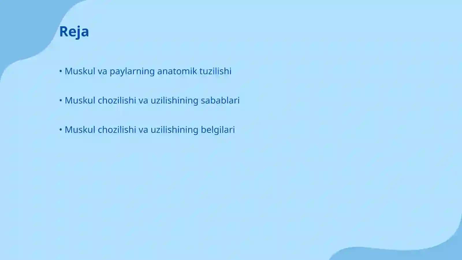 Muskul - paylarni chozilishi va uzilishida birinchi yordam 2