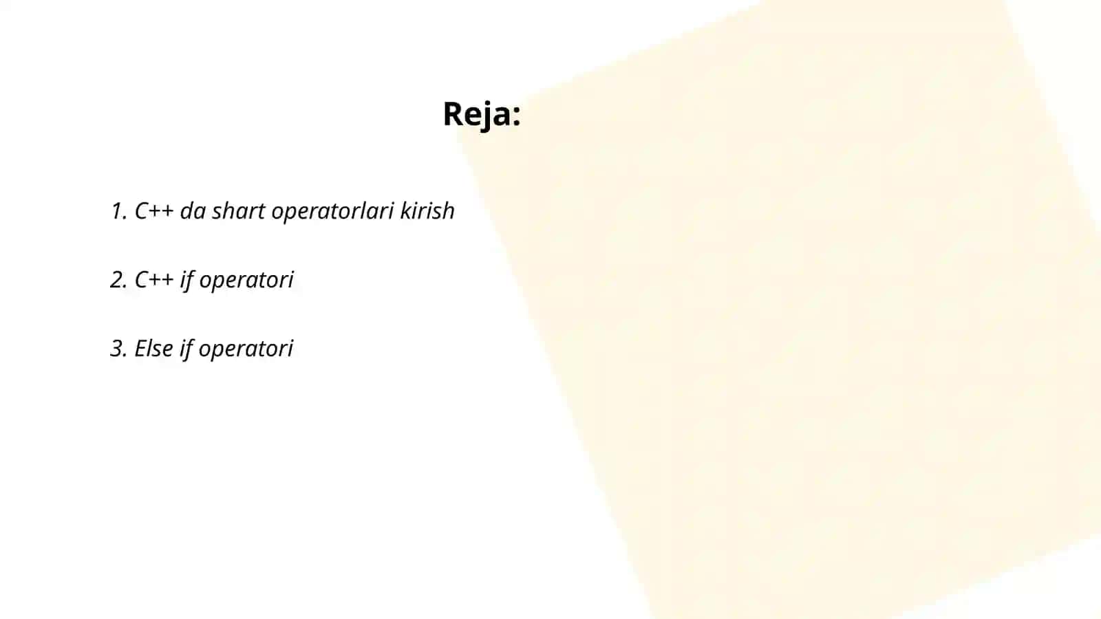 C++ da shart operatorlari 2