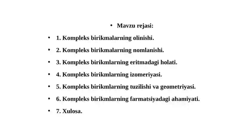 Kompleks birikmalar 2
