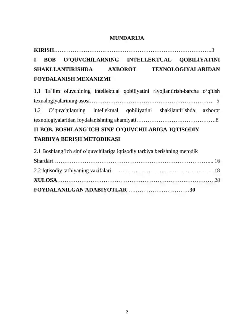 O’QUVCHILARNING INTELLEKTUAL QOBILYATINI SHAKLLANTIRISHDA AXBOROT TEXNOLOGIYALARIDAN FOYDALANISH MEXANIZIMI 2