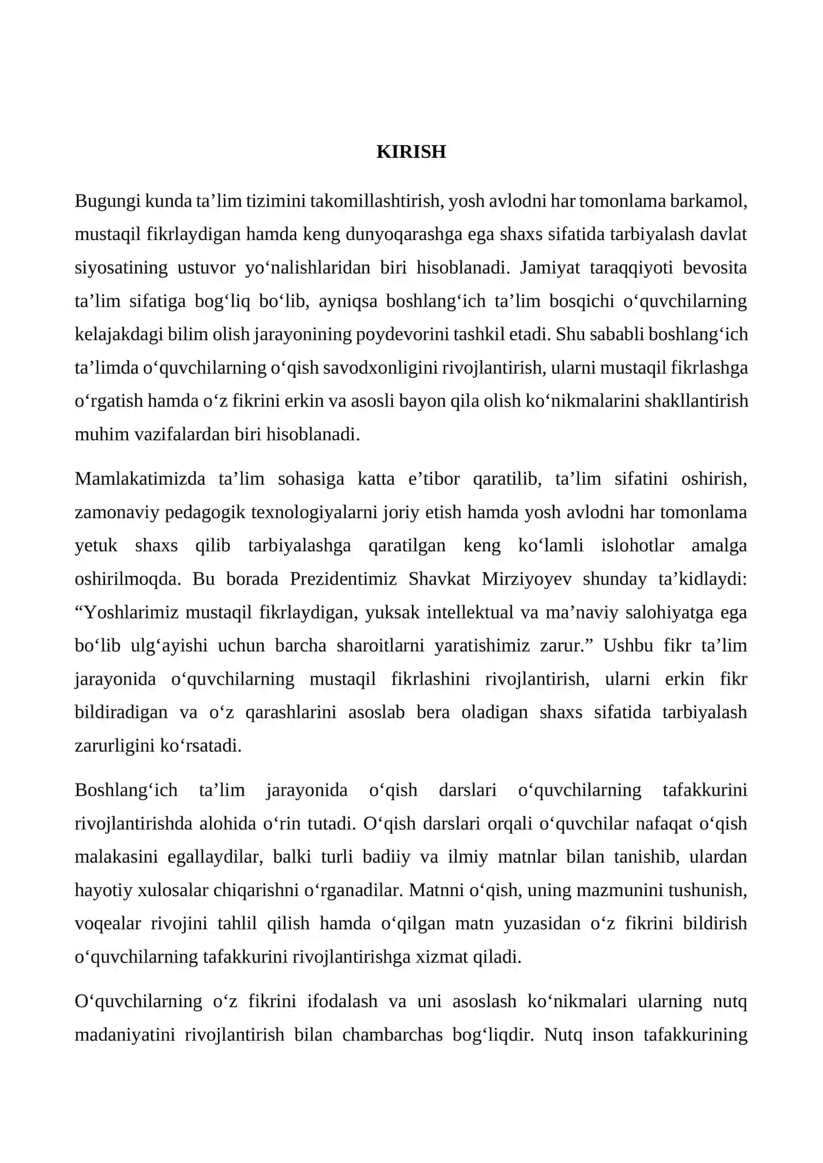 O‘quvchilarda mustaqil fikrlash va nutq rivojlanishi 2