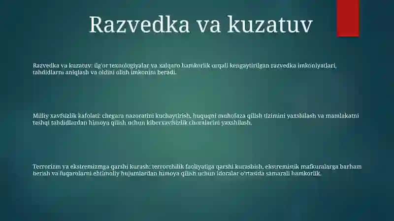 Milliy Xavfsizlikni Taminlash Borasida Amalga Oshirilgan Ishlar 2