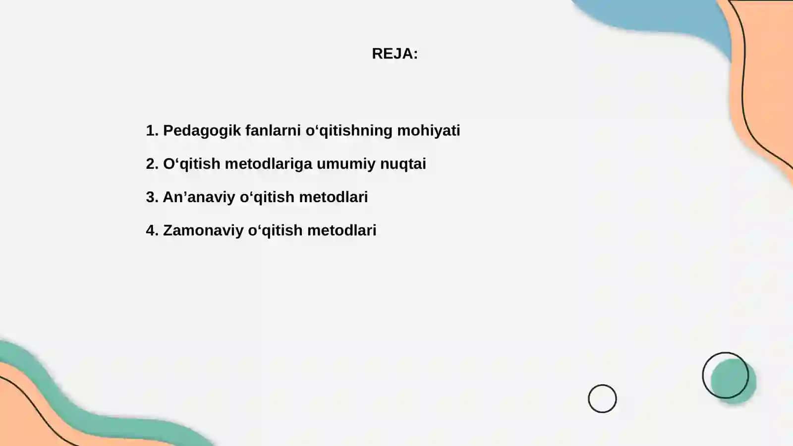 Pedagogik fanlarni oʻqitish metodlari va ulardan foydalanishning zarur shartlari 2