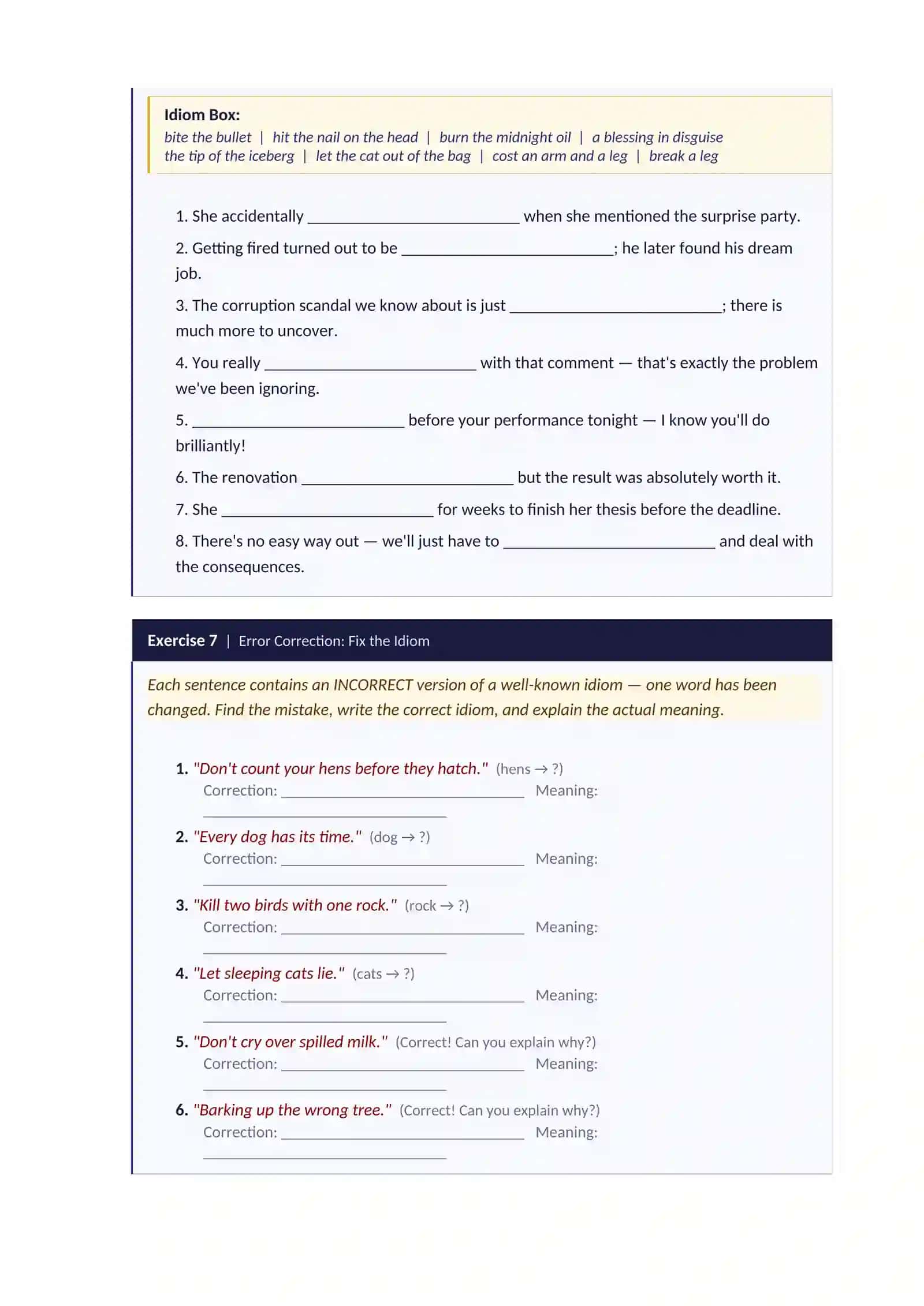 PART B: EXERCISES & ACTIVITIES 2