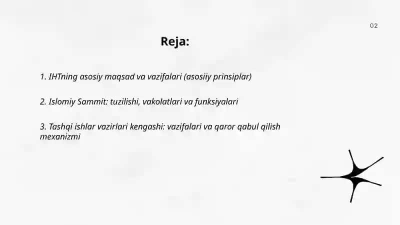 Islom hamkorlik tashkiloti tuzilmasi va vazifasi 2