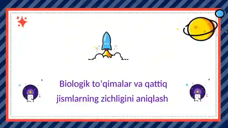 Biologik toʻqimalar va qattiq jismlarning zichligini aniqlash 2