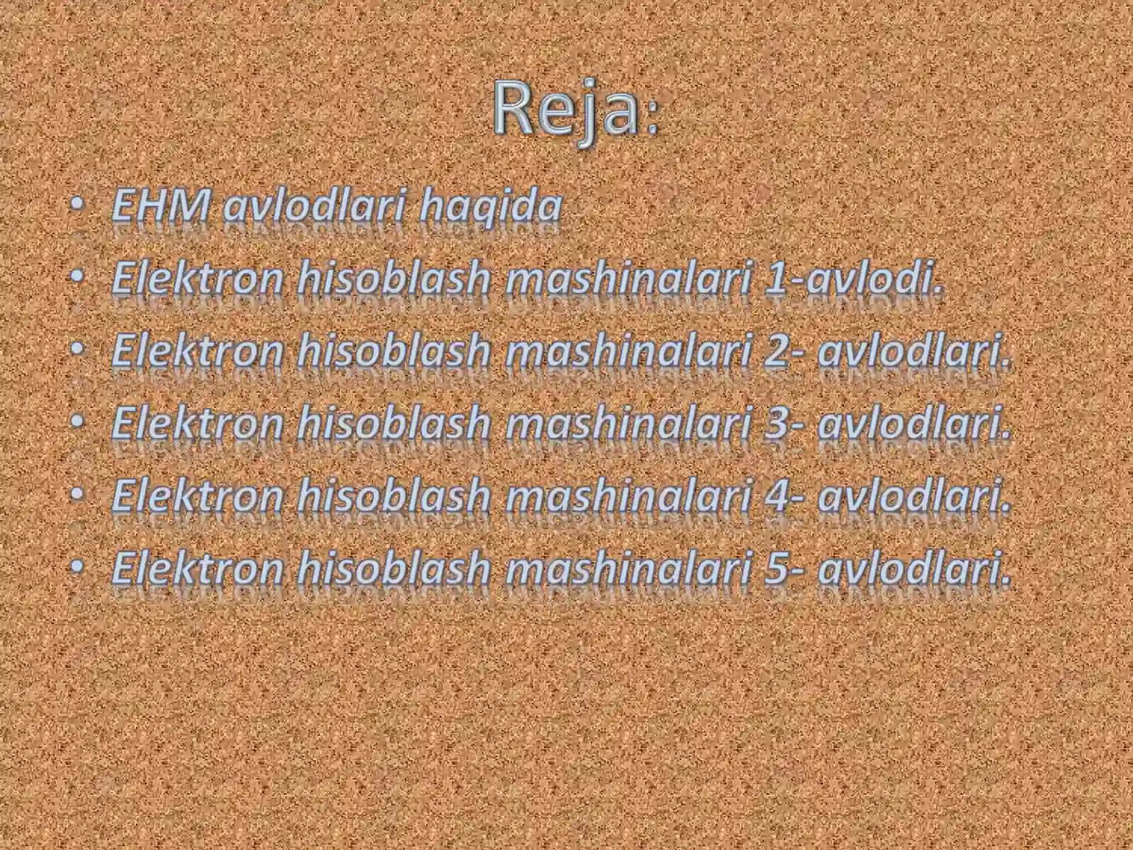 EHM AVLODLARI 2