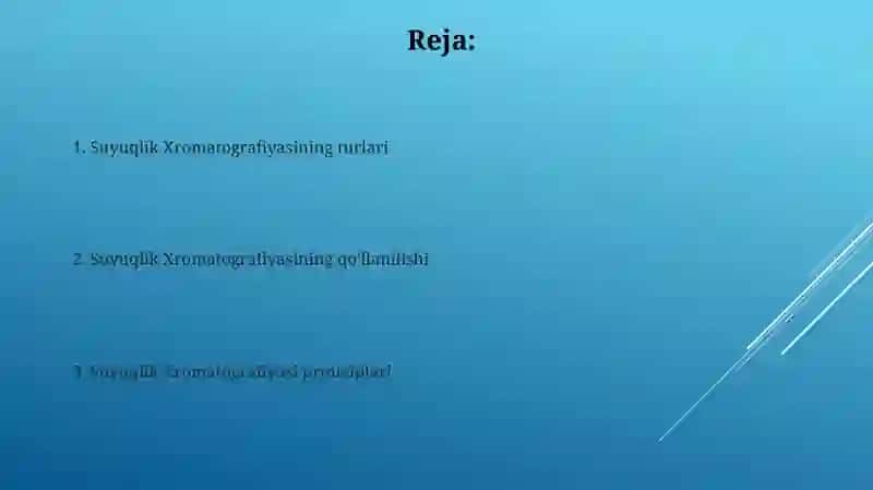 Suyuqlik xromotografiyasi 2