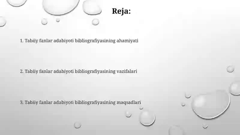 Tabiiy fanlar adabiyoti bibliografiyasi 2