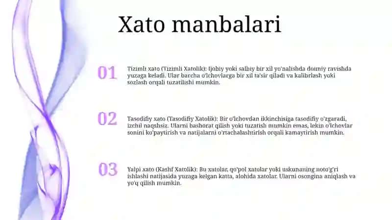 Olchash Hatoliklari Va Ularni Klaffikatsiasi 2