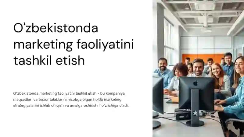 O'zbekistonda marketing faoliyatini tashkil etish 2