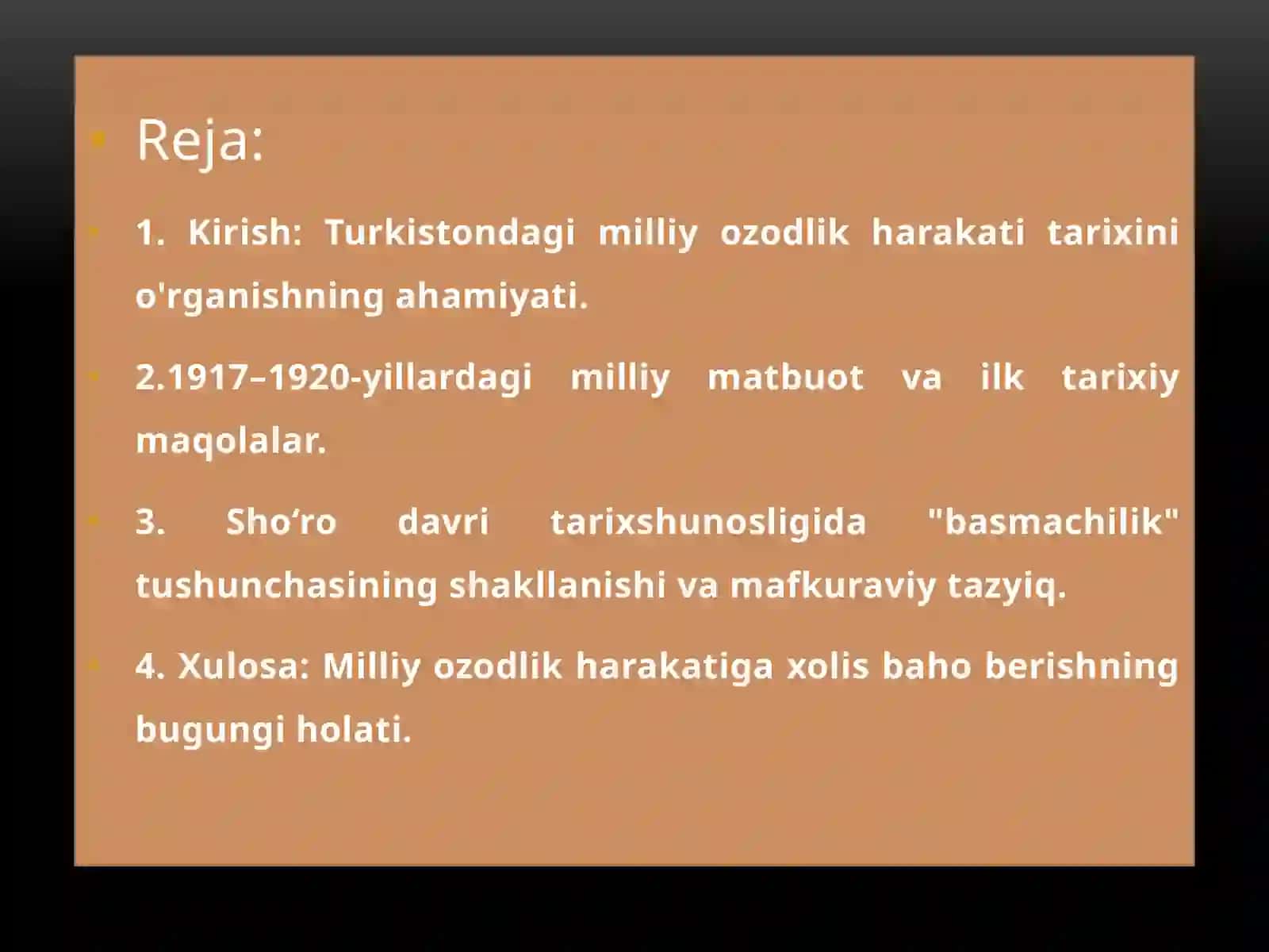 Turkistondagi milliy ozodlik harakatini yoritishning tarixshunosligi 2