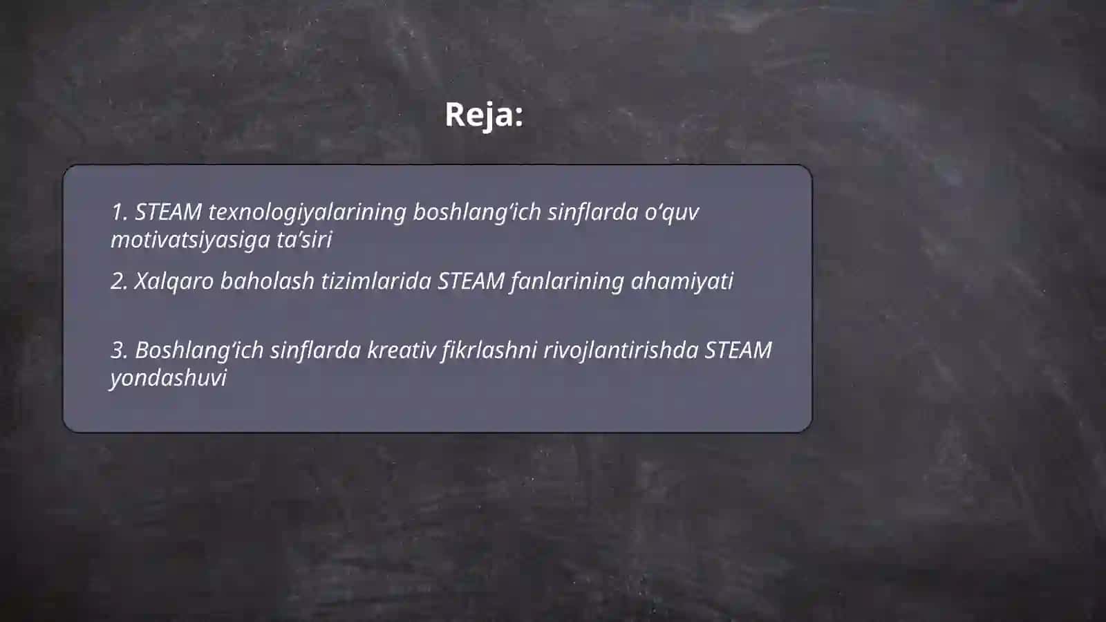 Boshlangʻich sinflarda STEAM texnologiyasi asosida Xalqaro baholashdagi ahamiyati 2
