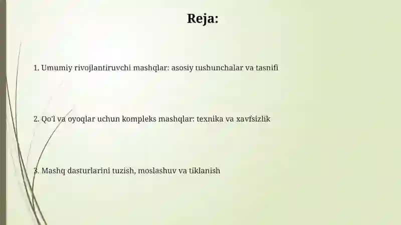 Umumiy rivojlantiruvchi mashqlar 2