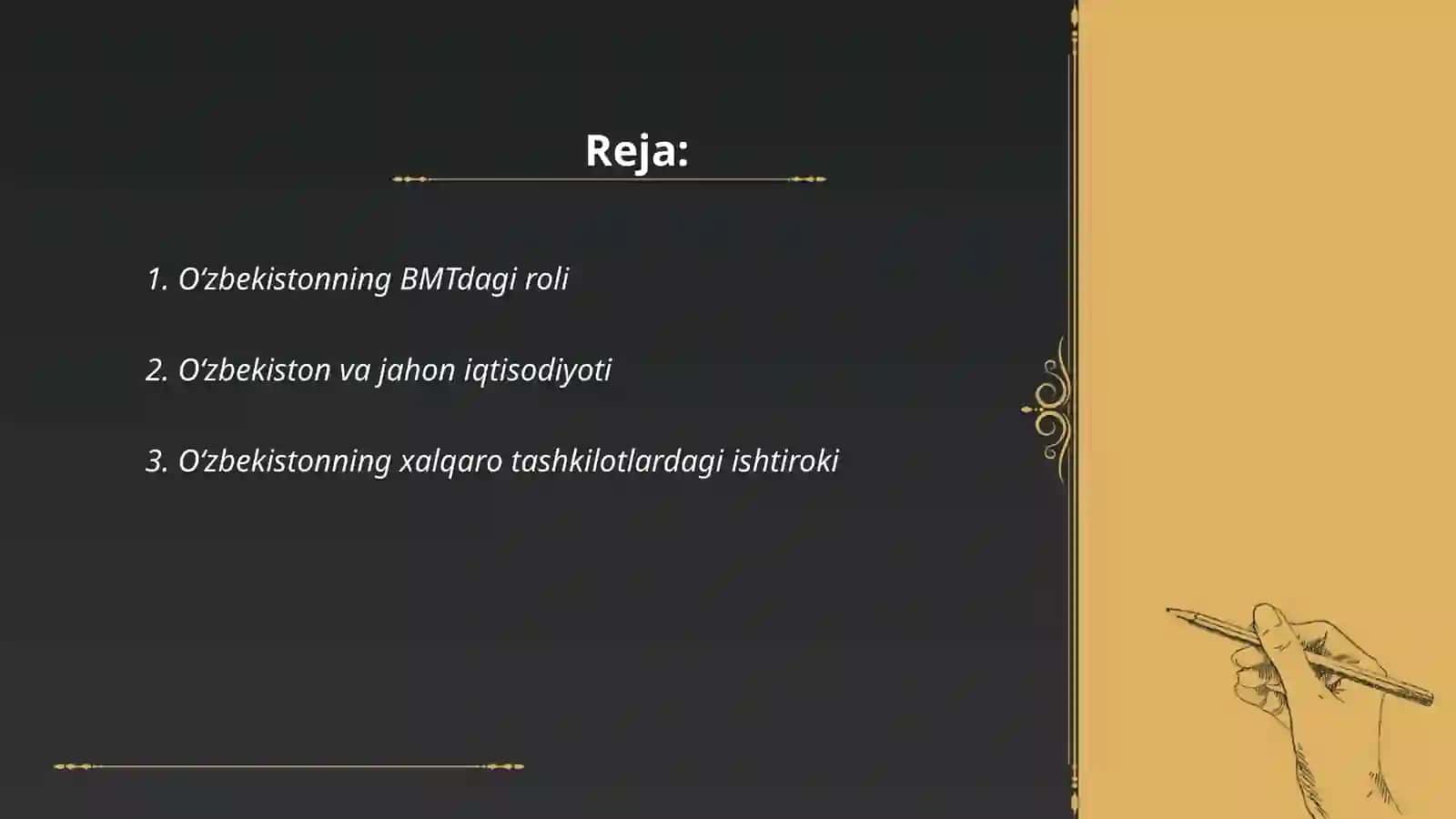 Oʻzbekiston va jahon hamjamiyati 2