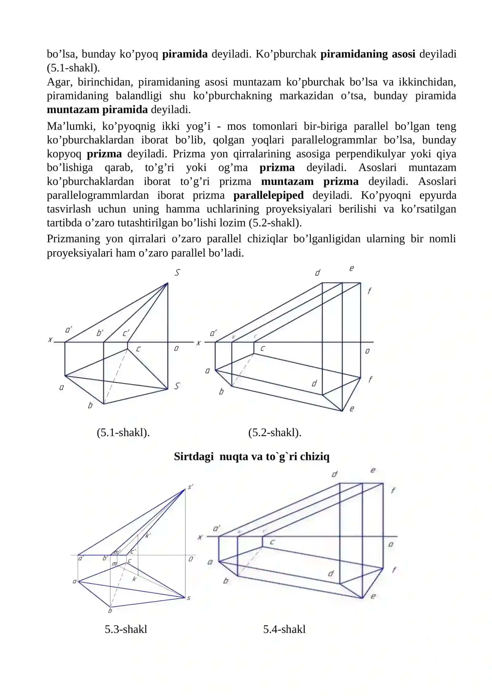 Ko’pyoqlarning tekislik bilan kesishuvi 2
