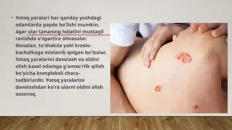 Bemorlarda yotoq yaralarni oldini olish 2