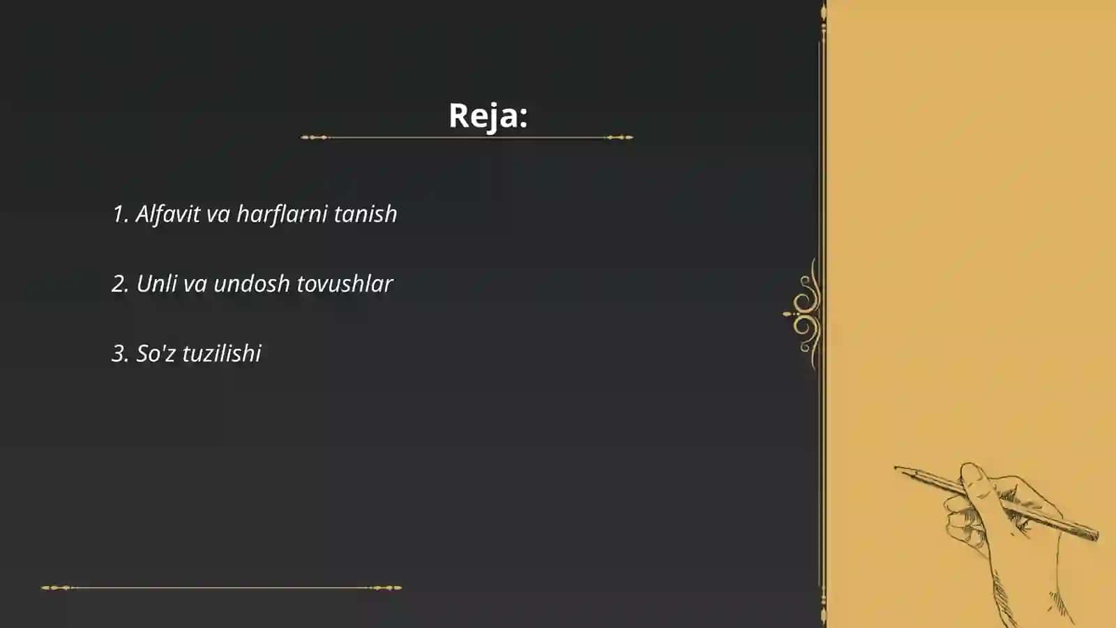 Alfavit va harflarni tanish 2