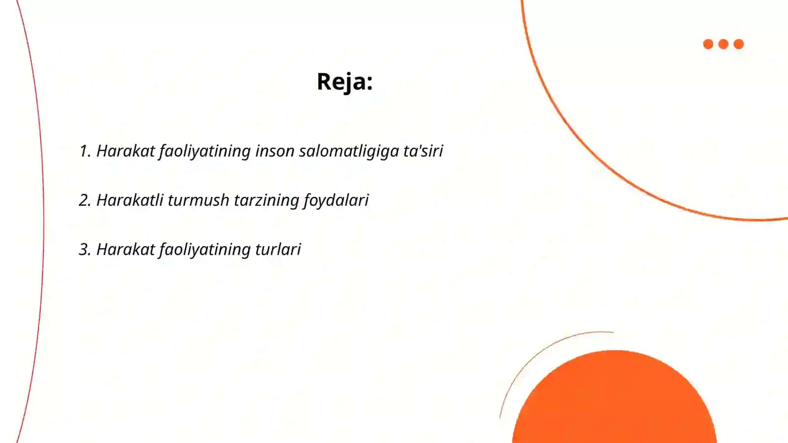 Harakat faoliyati 2